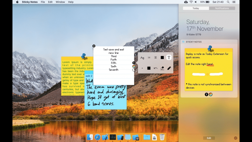 how to pin sticky notes on mac desktop